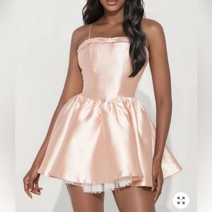 Rose Gold Satin Poplin Dress